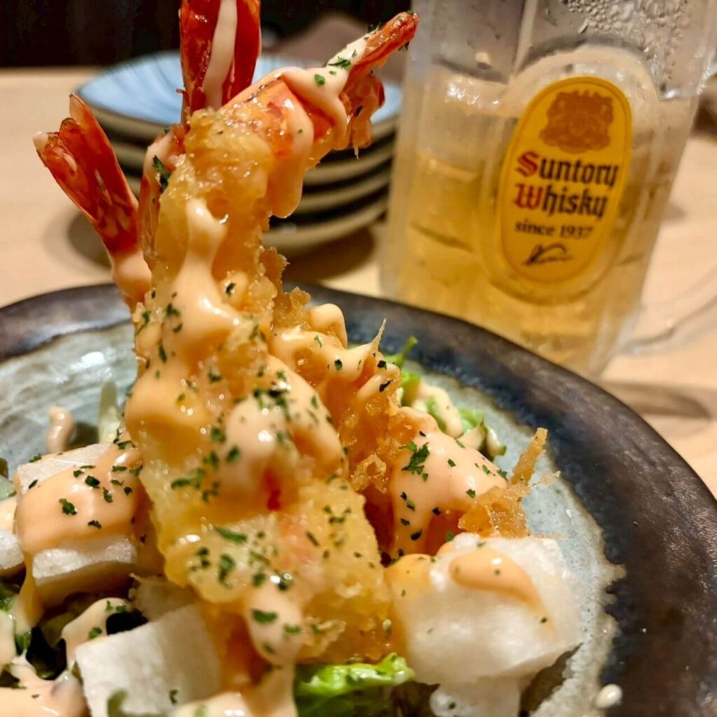 神栖市の居酒屋「めし呑み処 ラクロード」メニュー「リョーのエビマヨ」
